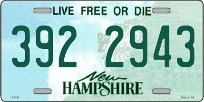 NH license plate 3922943
