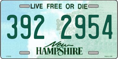 NH license plate 3922954