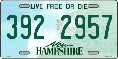 NH license plate 3922957