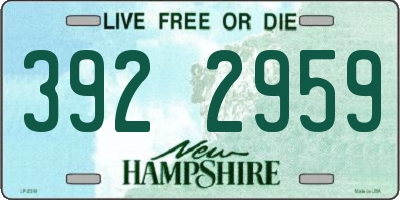 NH license plate 3922959