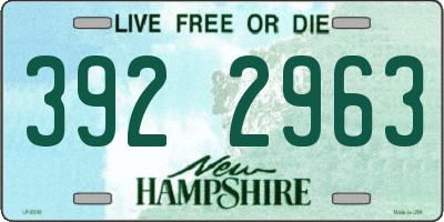 NH license plate 3922963