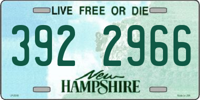 NH license plate 3922966