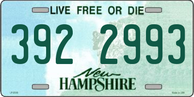 NH license plate 3922993
