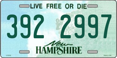 NH license plate 3922997