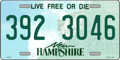 NH license plate 3923046