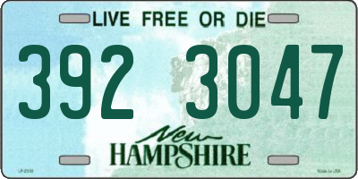 NH license plate 3923047