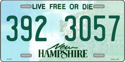 NH license plate 3923057