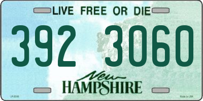 NH license plate 3923060
