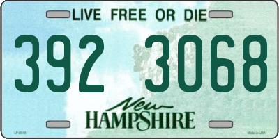 NH license plate 3923068
