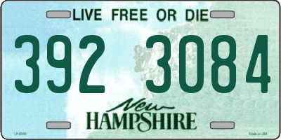 NH license plate 3923084