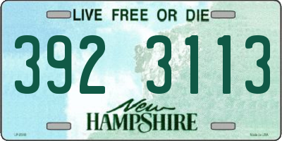 NH license plate 3923113