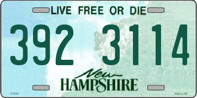 NH license plate 3923114