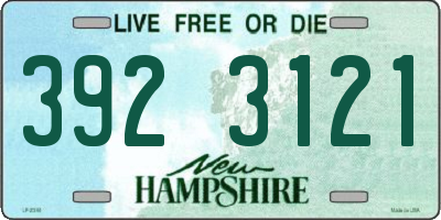 NH license plate 3923121