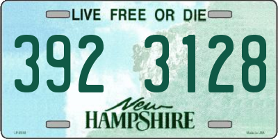 NH license plate 3923128
