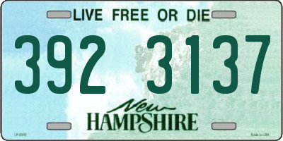 NH license plate 3923137