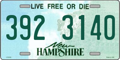 NH license plate 3923140
