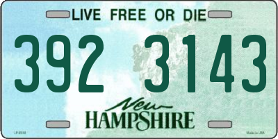 NH license plate 3923143
