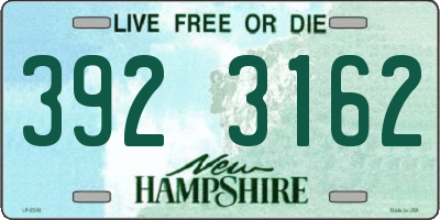 NH license plate 3923162