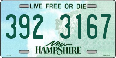 NH license plate 3923167