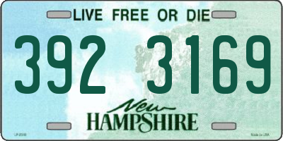 NH license plate 3923169