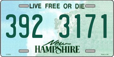 NH license plate 3923171