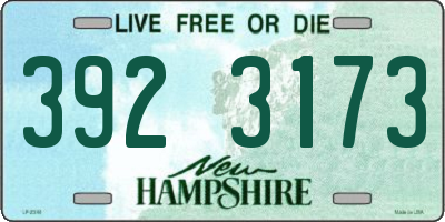 NH license plate 3923173