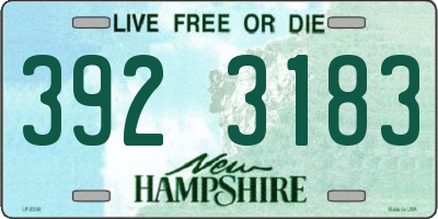 NH license plate 3923183