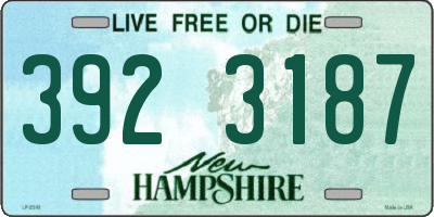 NH license plate 3923187