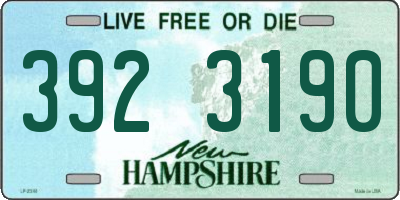 NH license plate 3923190