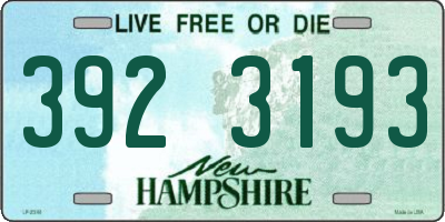 NH license plate 3923193
