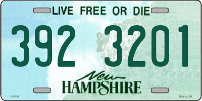 NH license plate 3923201