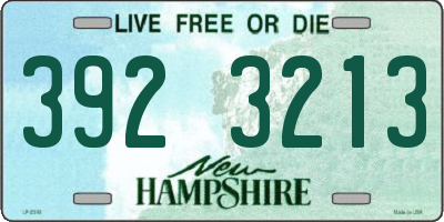 NH license plate 3923213