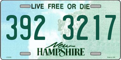 NH license plate 3923217
