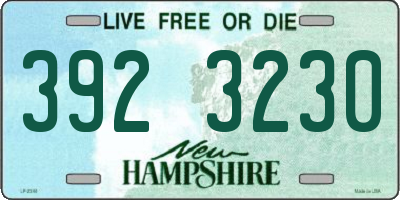 NH license plate 3923230