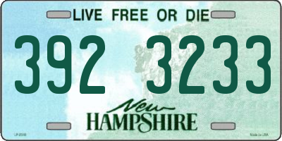 NH license plate 3923233