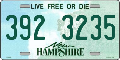 NH license plate 3923235