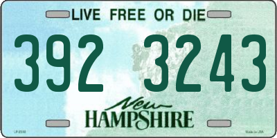 NH license plate 3923243