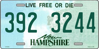 NH license plate 3923244