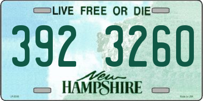 NH license plate 3923260