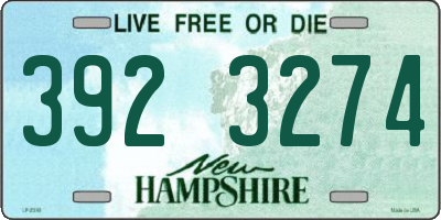 NH license plate 3923274