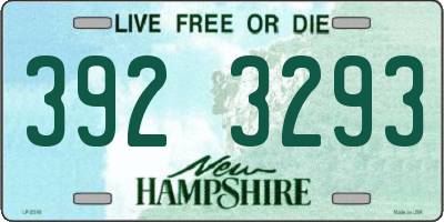 NH license plate 3923293