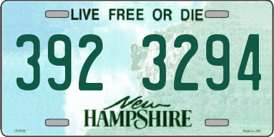 NH license plate 3923294