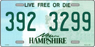 NH license plate 3923299