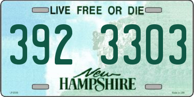 NH license plate 3923303