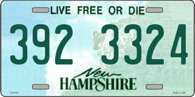 NH license plate 3923324