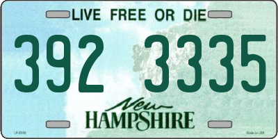 NH license plate 3923335