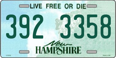 NH license plate 3923358