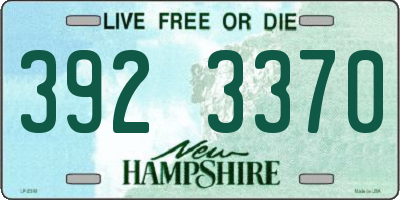 NH license plate 3923370
