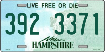 NH license plate 3923371