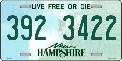 NH license plate 3923422